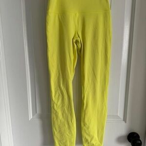 lululemon athletica Yellow/green Leggings with High Waist and Stretchy Fit
